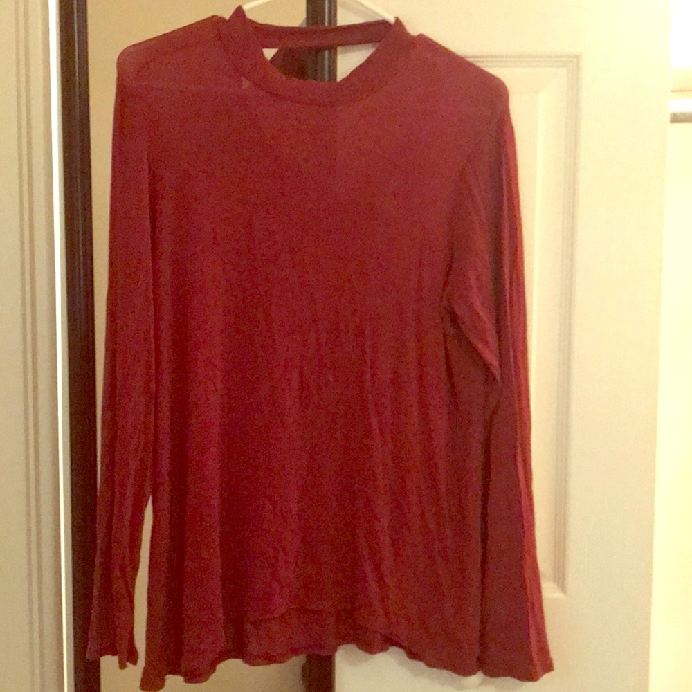 Open back rust choker top!